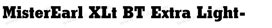 MisterEarl XLt BT Extra Light字体转换
